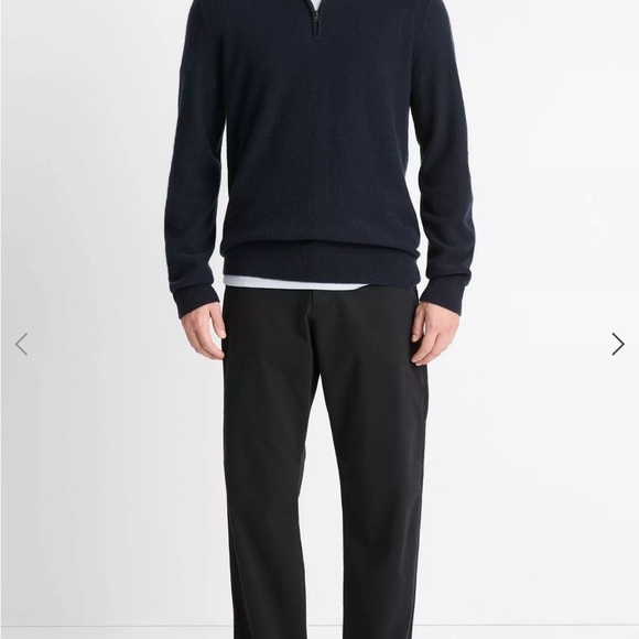 Vince Other - Vince Men's Navy Zip-Up Plush Cashmere Sweater Sz L Old Money Quiet Luxury